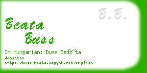 beata buss business card